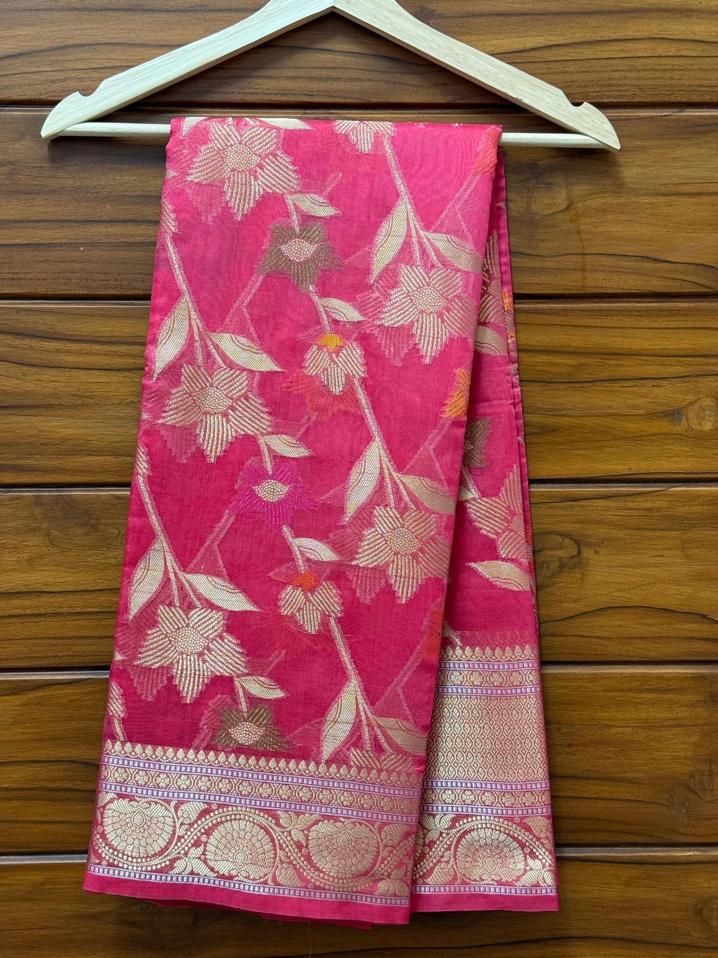 Tissue Warm Silk Saree with Silver Zari