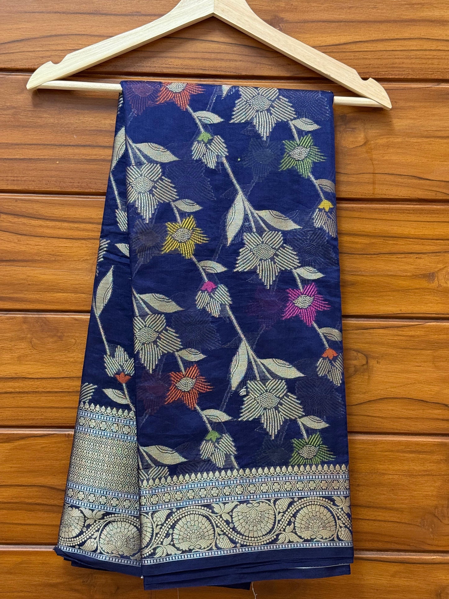 Tissue Warm Silk Saree with Silver Zari