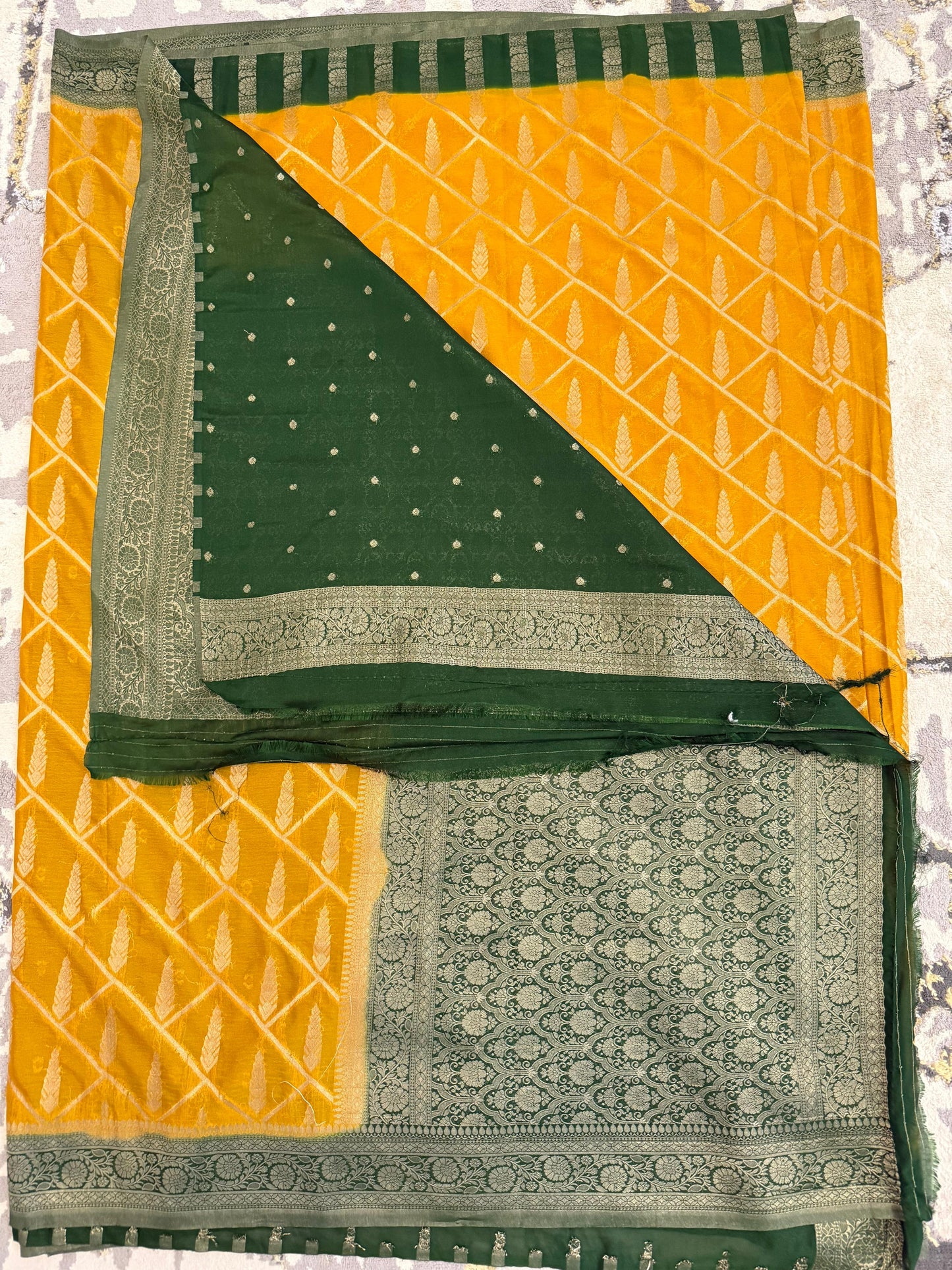Kaddi Georgette Silk saree