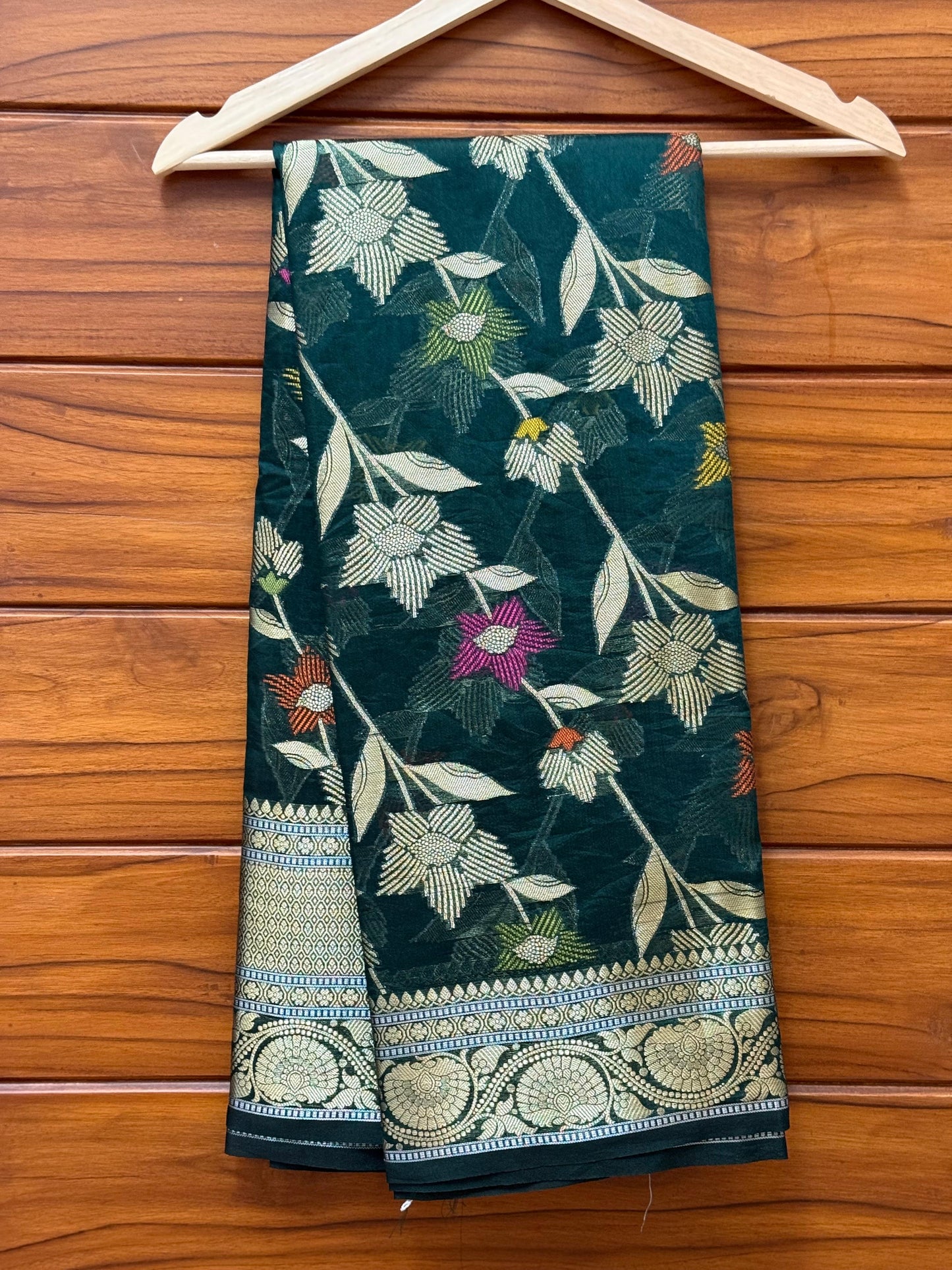 Tissue Warm Silk Saree with Silver Zari