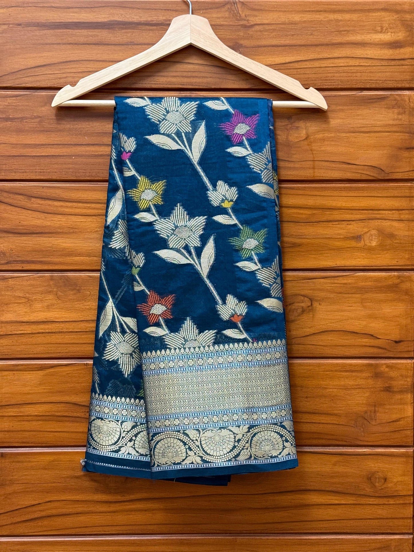 Tissue Warm Silk Saree with Silver Zari
