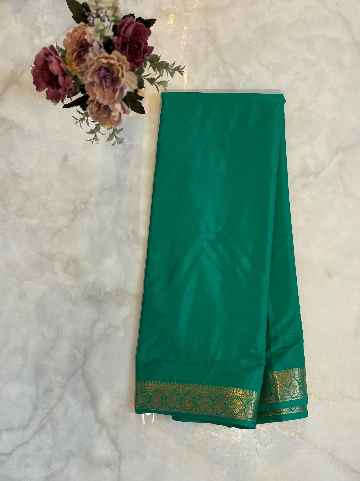Semi Crape Mysore Silk Saree