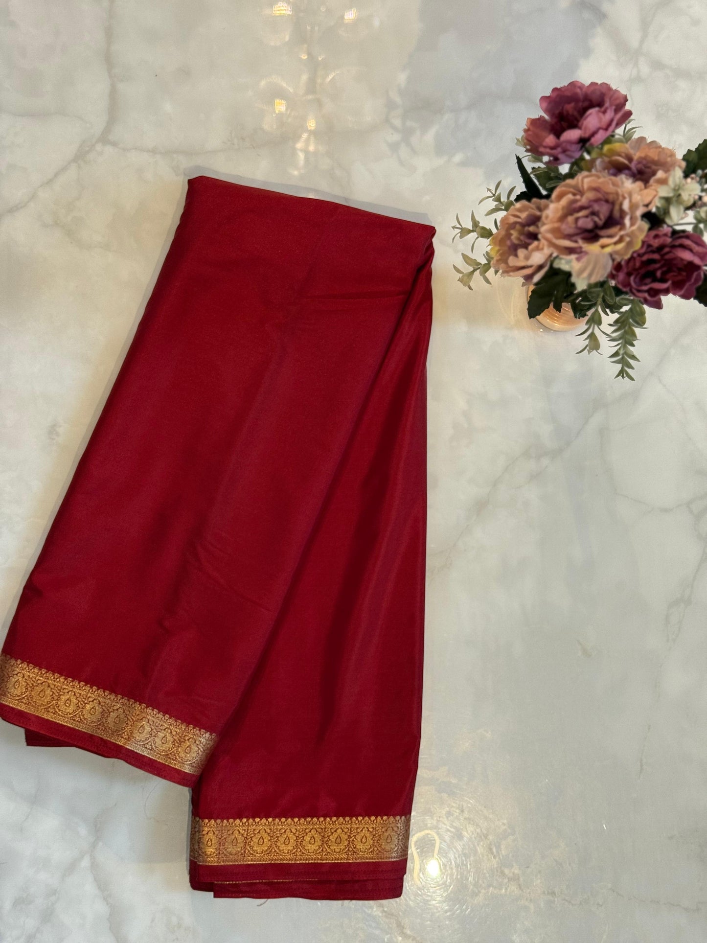 Semi Crape Mysore Silk Saree